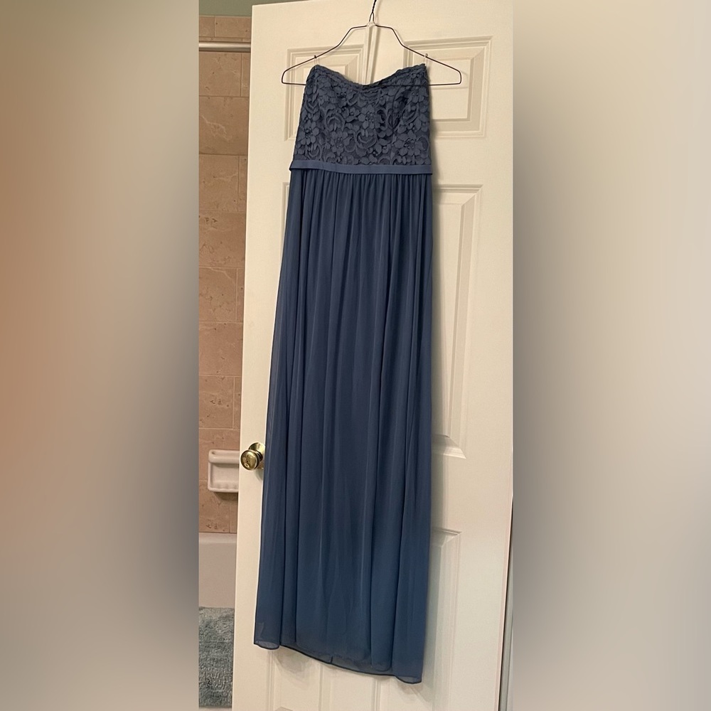 Blue bridesmaid dress